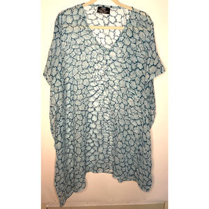 Azura teal Swimsuit Cover Up Polyester One Size